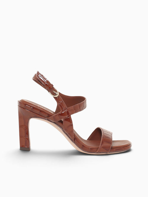 Suri Caramel Brown Croco Leather Brown / 5 / M