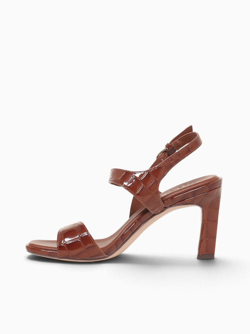 Suri Caramel Brown Croco Leather Brown / 5 / M