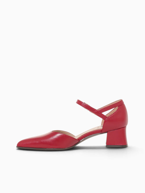 Maddox Hearts Flame Red Leather Red / 5 / M