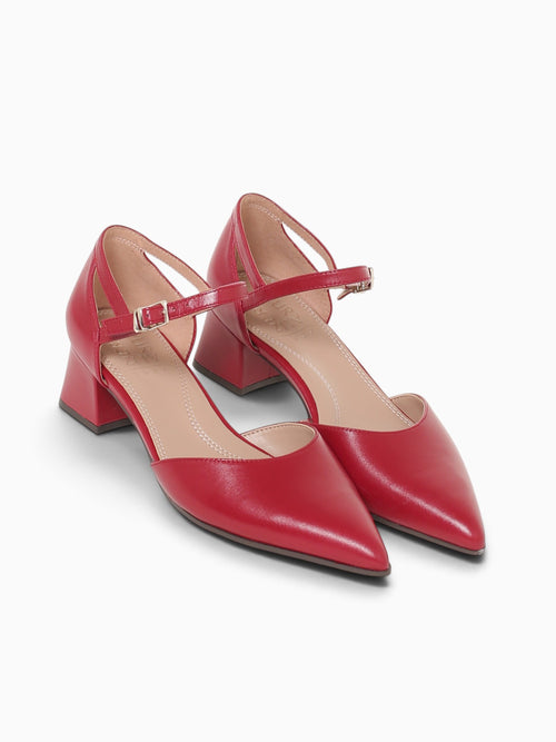 Maddox Hearts Flame Red Leather Red / 5 / M