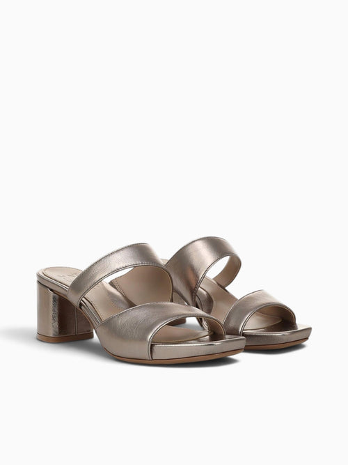 Iman Patina Pewter Metallic Leather Pewter / 5 / M