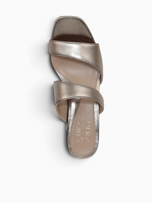 Iman Patina Pewter Metallic Leather Pewter / 5 / M