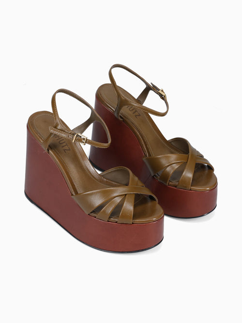 Salome Dried Olive Leather Dark Brown / 5 / M