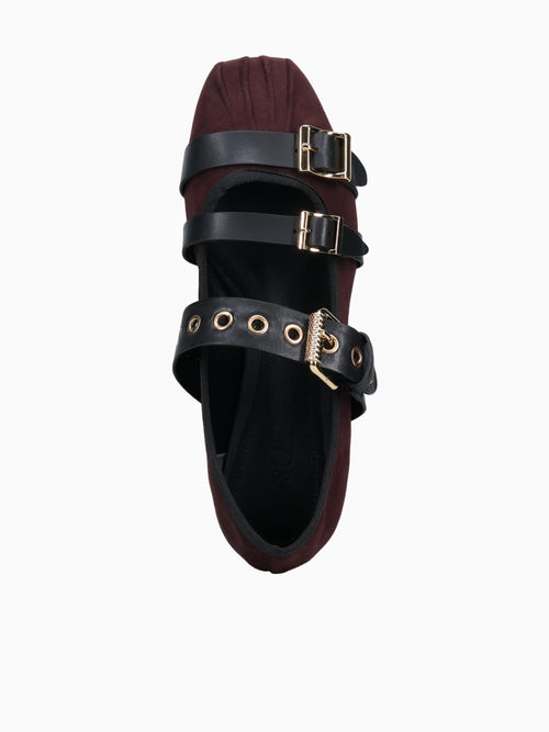 Sevyn Maplewood Black Suede Leather Black / 5 / M