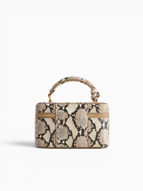 Cleo Top Handle Beige Snake Beige Multi