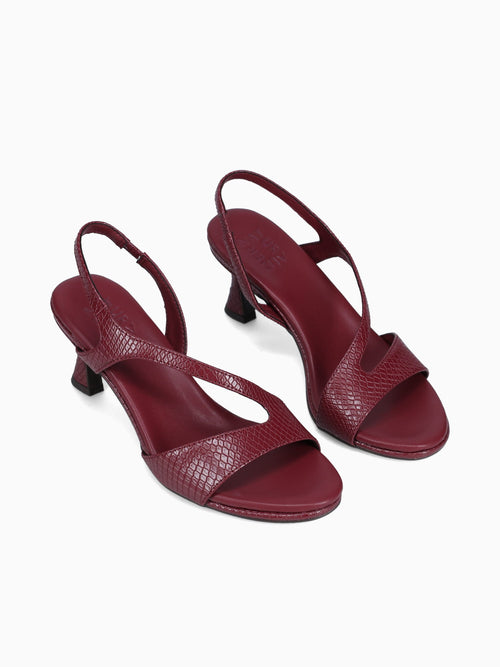 Joriana Cranberry Snake Dark Red / 5 / M