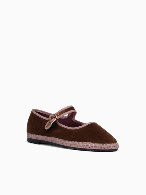 Mary Jane Balthasar Light Brown Velvet Light Brown / 36 / M