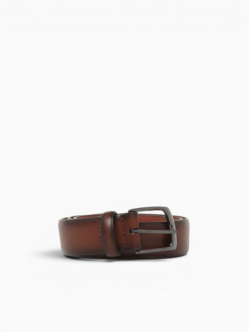 Upton Dress Leather Belt Brown Leather Brown / 32