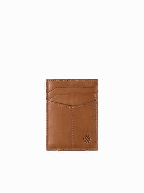 Rhodes Front Pocket Wallet Tan Full Grai Tan