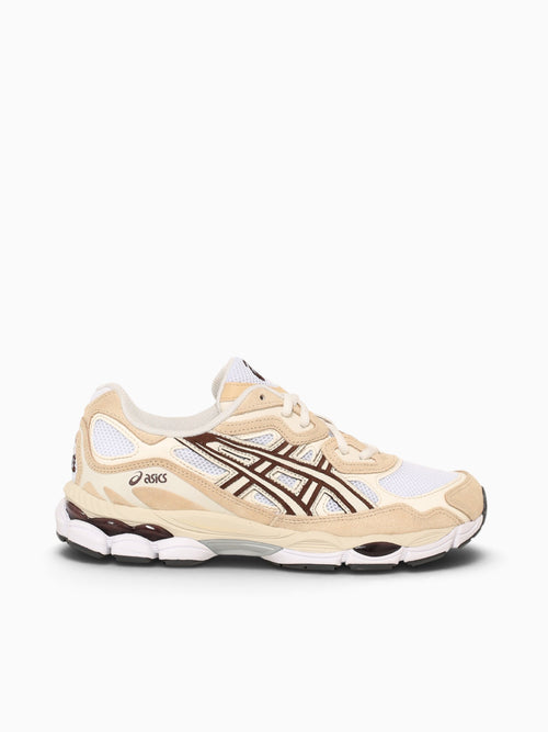 Gelnyc White Roasted coffee suede Mesh White / 4 / M