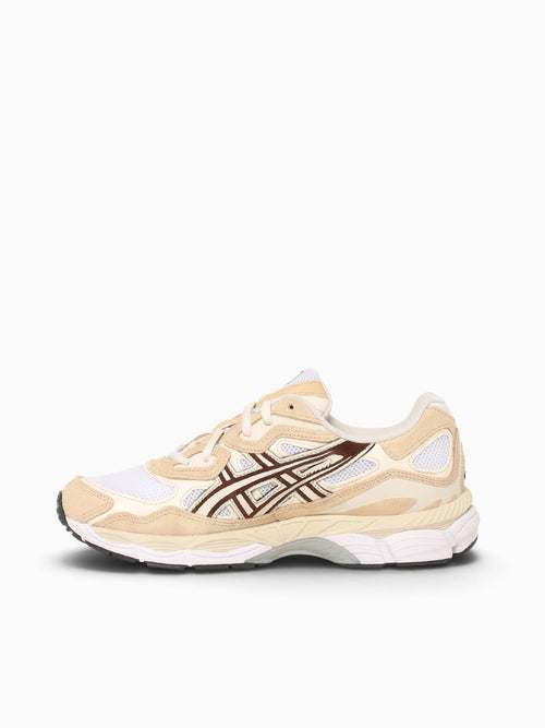 Gelnyc White Roasted coffee suede Mesh White / 4 / M