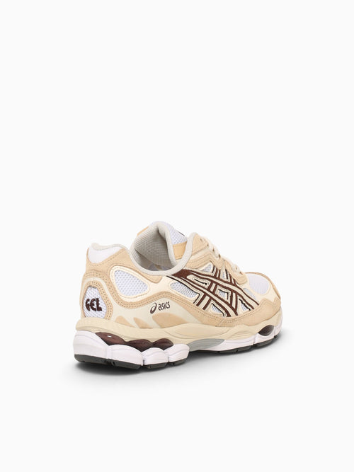 Gelnyc White Roasted coffee suede Mesh White / 4 / M
