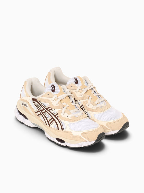 Gelnyc White Roasted coffee suede Mesh White / 4 / M