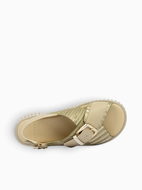 Plia Juno Luxor Textured Leather Gold / 35 / M