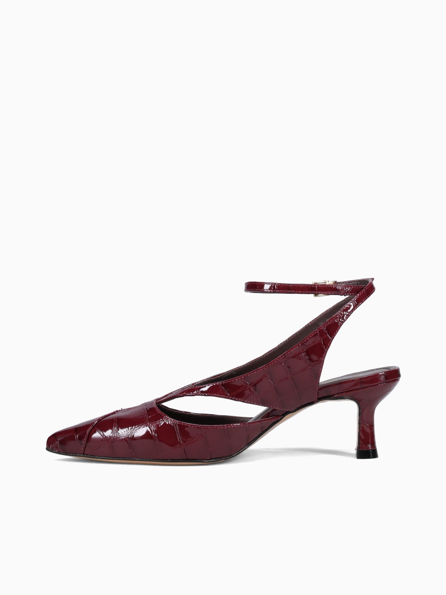Jackie Velvet Rouge Croco Gloss Wine / 5 / M