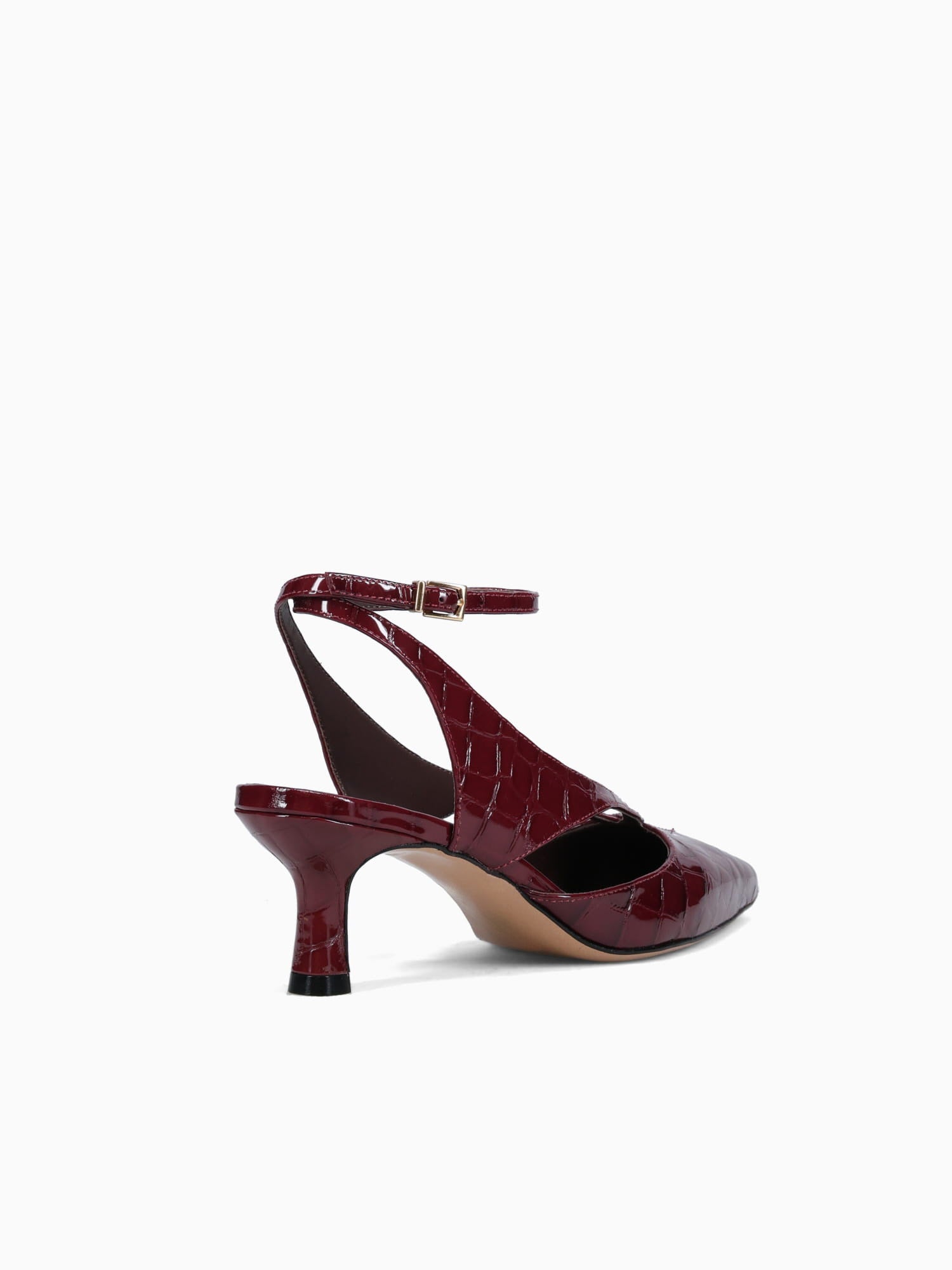 Jackie Velvet Rouge Croco Gloss Wine / 5 / M