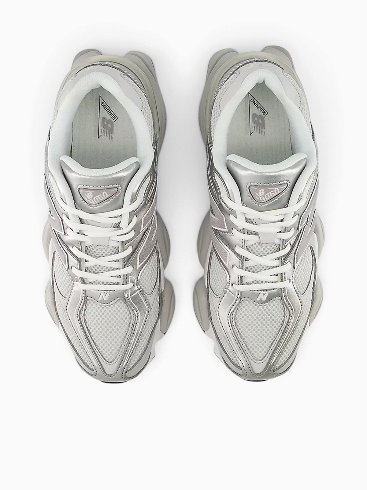 9060 Silver Metallic Leather Mesh Silver / 4 / M