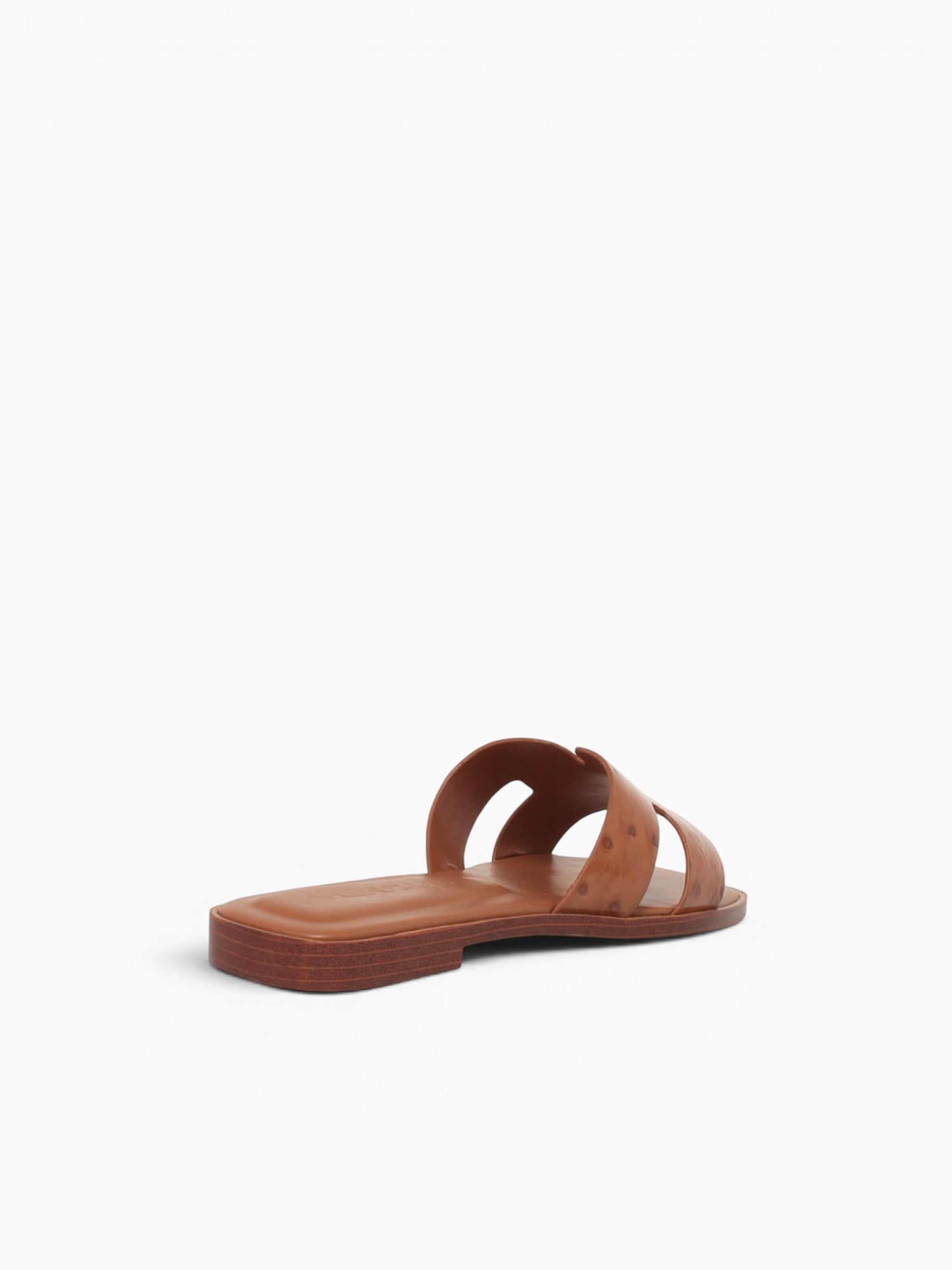 Dayness Tan Ostrich Print Leather Tan / 5 / M