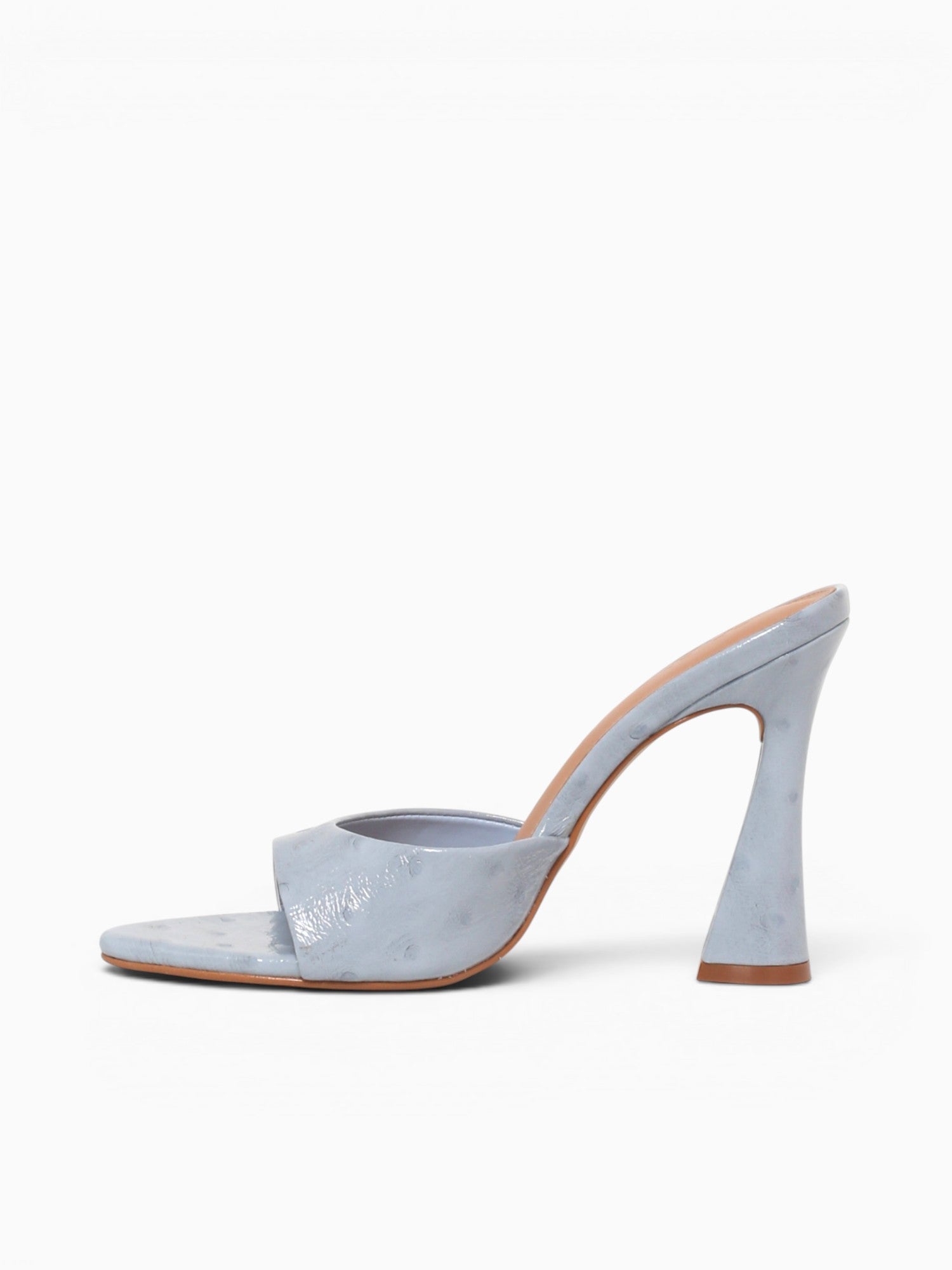 Zilkia Blue Ostrich Print Leather Blue / 5 / M