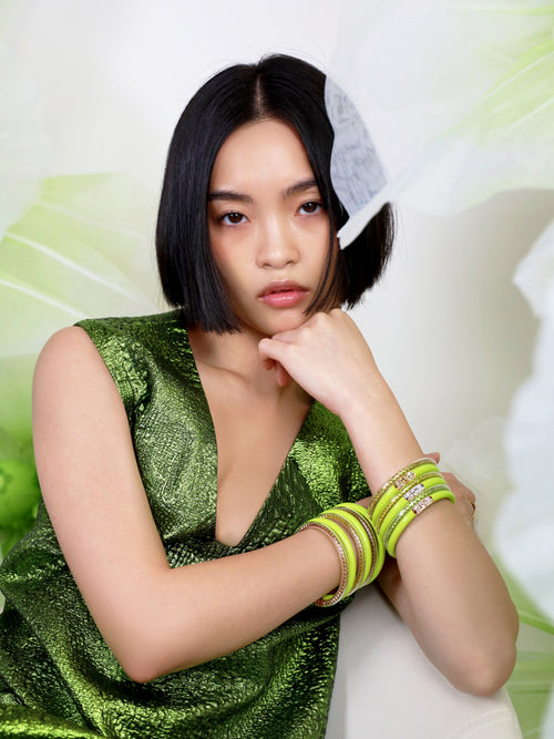 Three King All Weather Bangle Wasabi Green / S