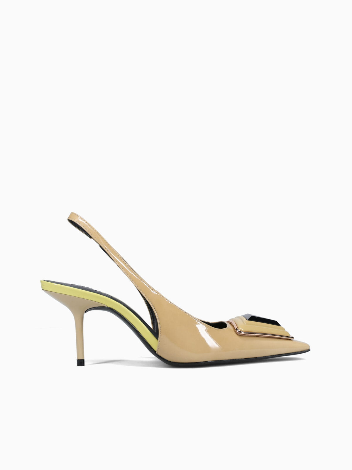 Katalin Ecru Olive Patent Dark Green / 5 / M