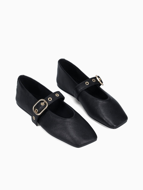Pilar Black Leather Black / 5 / M