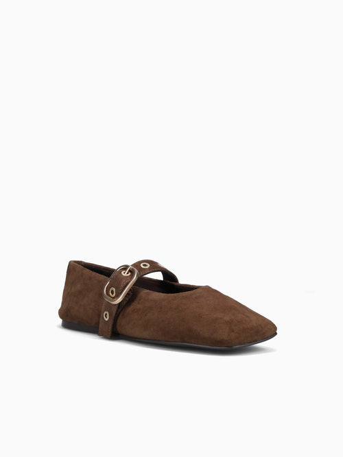 Pilar Dk. Brown Suede Dark Brown / 5 / M