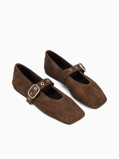 Pilar Dk. Brown Suede Dark Brown / 5 / M