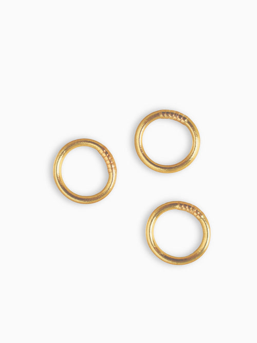 Gold All Weather Rings (set Of 3) Gold / 7