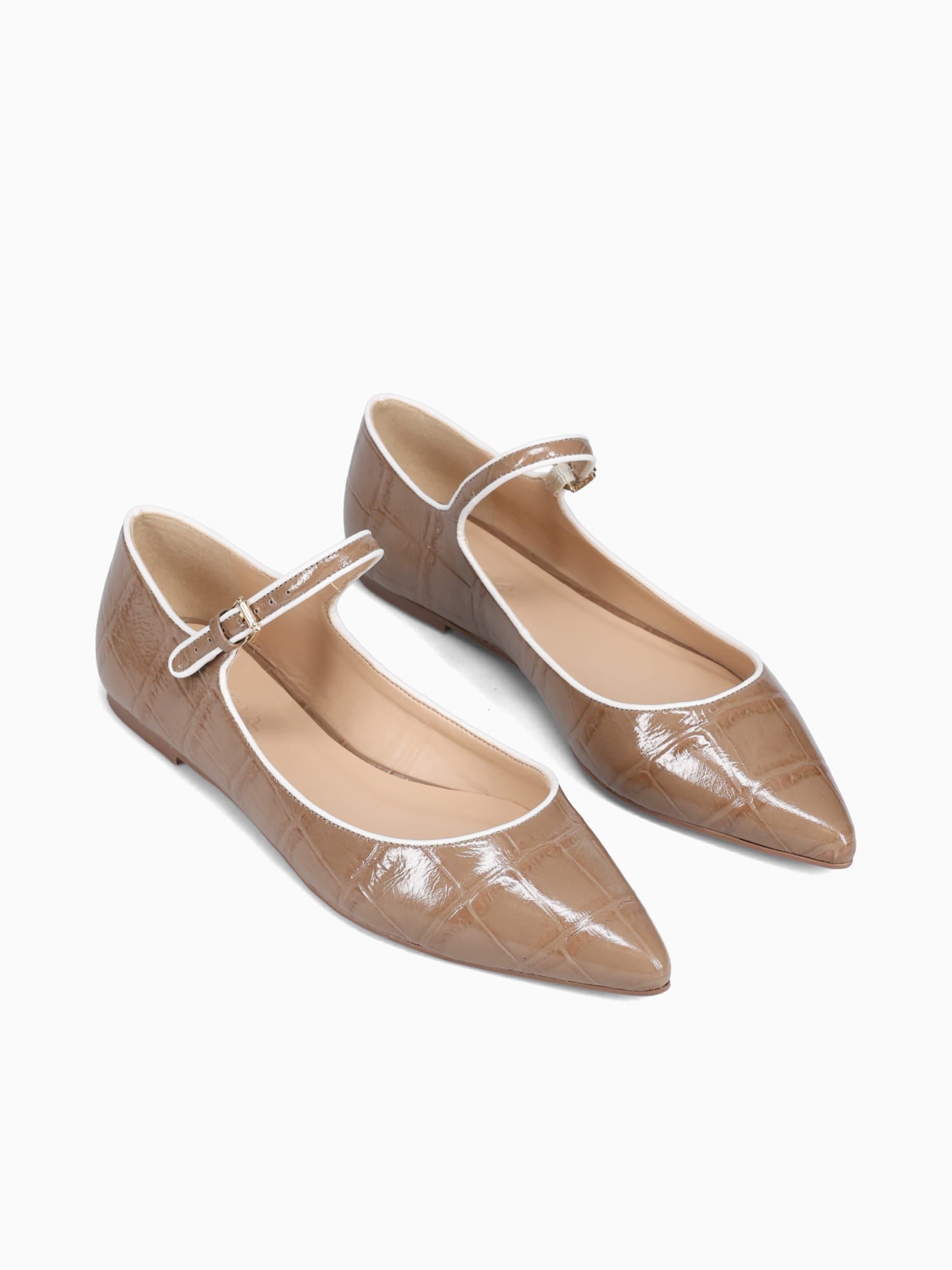 Coco Moss Snow croco pat Nappa Beige / 5 / M