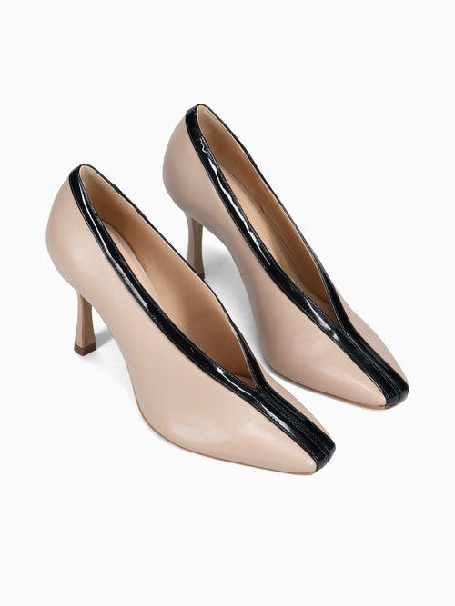Karl Pecan Black nappa Patent Natural / 5 / M