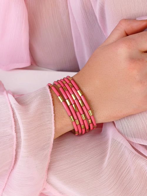 Blush Veda Bangles Pink / ONE