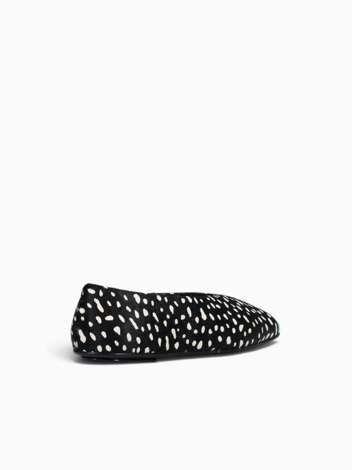 Graspf Blk Wht dot teal calf cow leathe Black / 5 / M