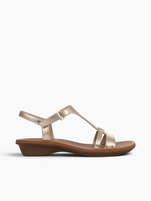 Sofia Light Champagne Crinkled Metallic Champagne / 5 / M
