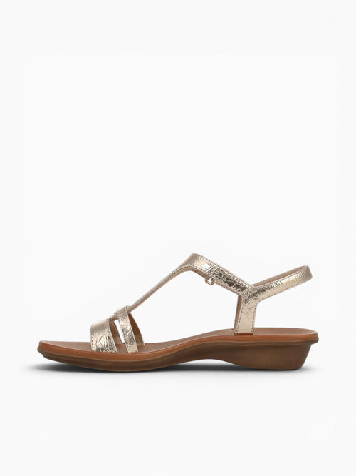 Sofia Light Champagne Crinkled Metallic Champagne / 5 / M