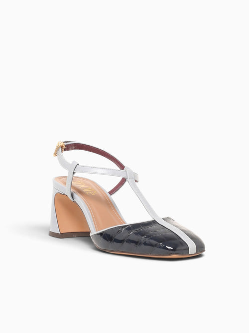 Abigail Noire Croco Gloss Dark Grey / 5 / M