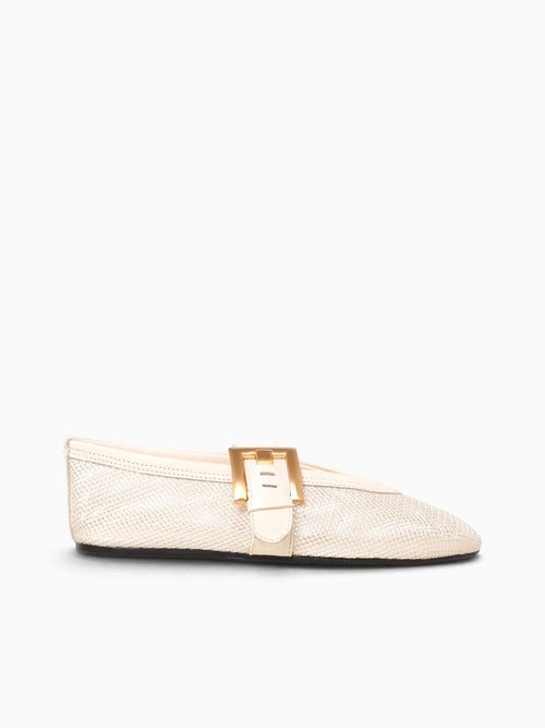 Marcela Crema White Mesh Soft leather Natural / 5 / M