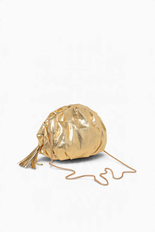 Tassel Clutch Gold Gold