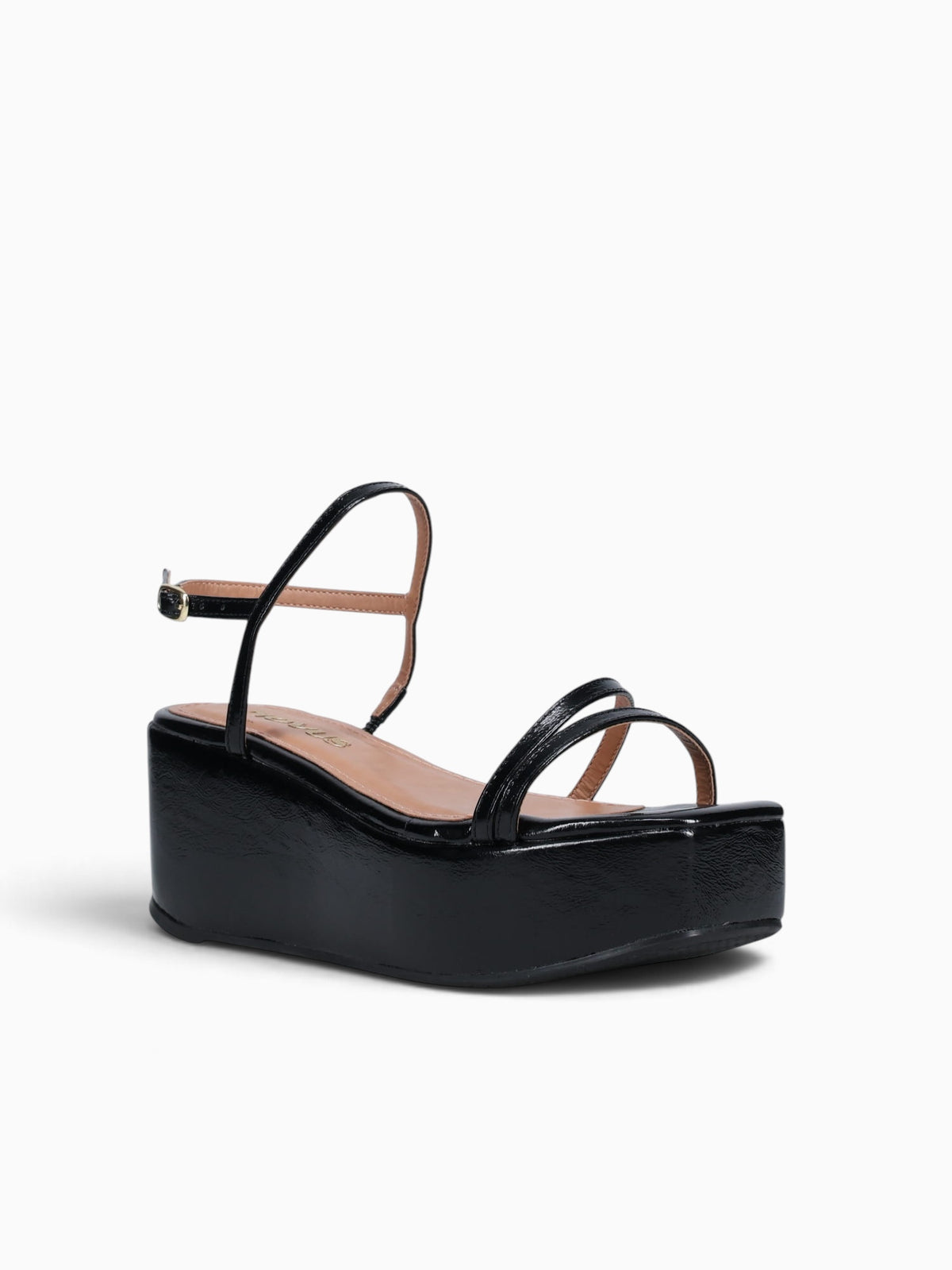 Fabiola Black Crinkle Patent Leather Black / 5 / M