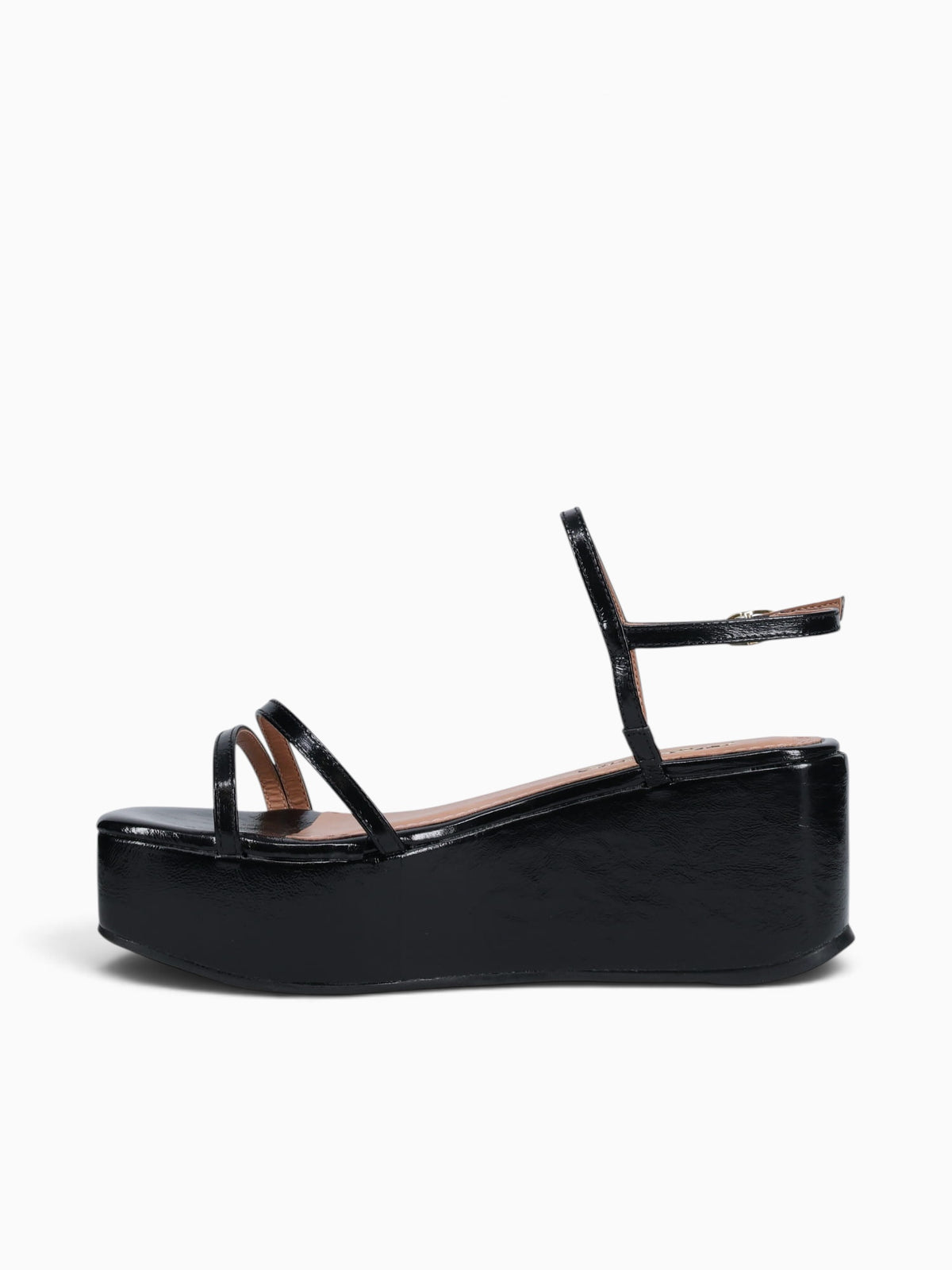 Fabiola Black Crinkle Patent Leather Black / 5 / M