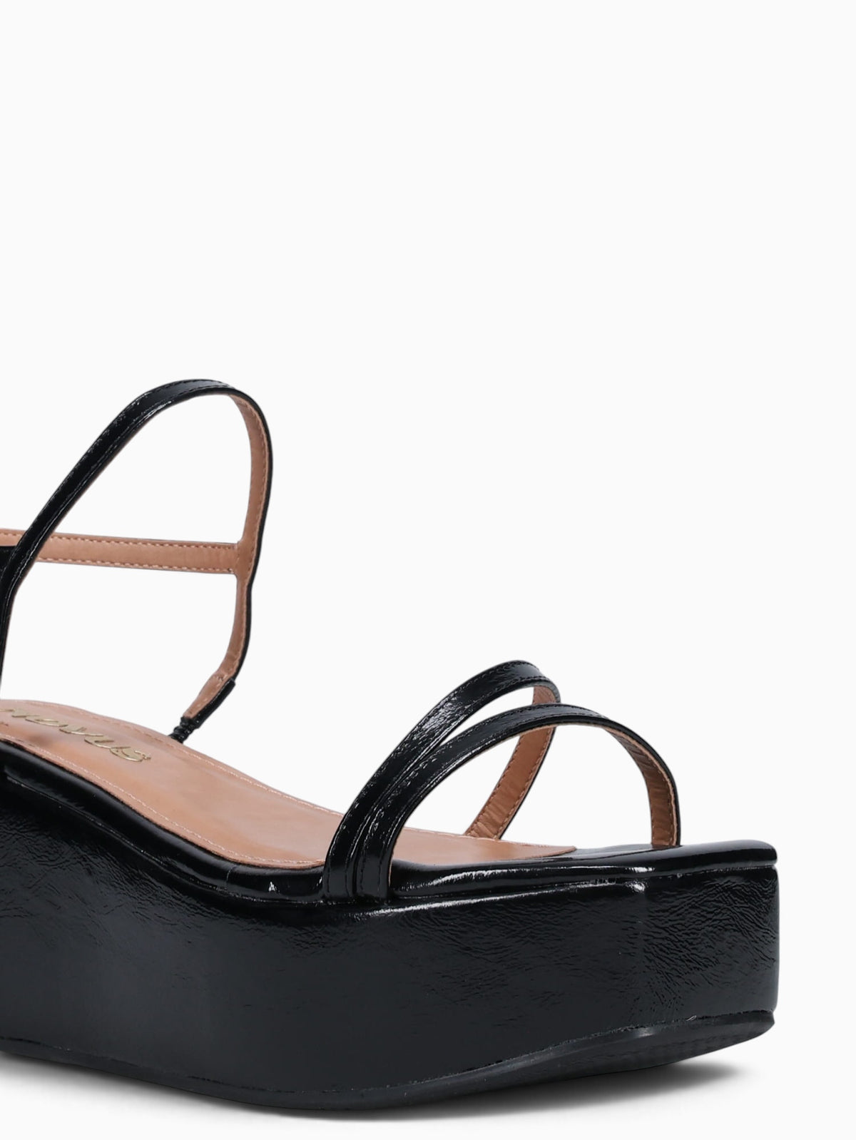 Fabiola Black Crinkle Patent Leather Black / 5 / M