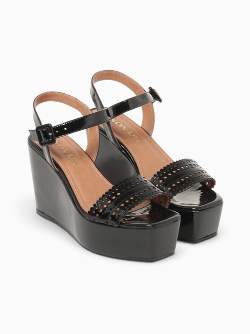 Frances Black Patent Leather Black / 5 / M