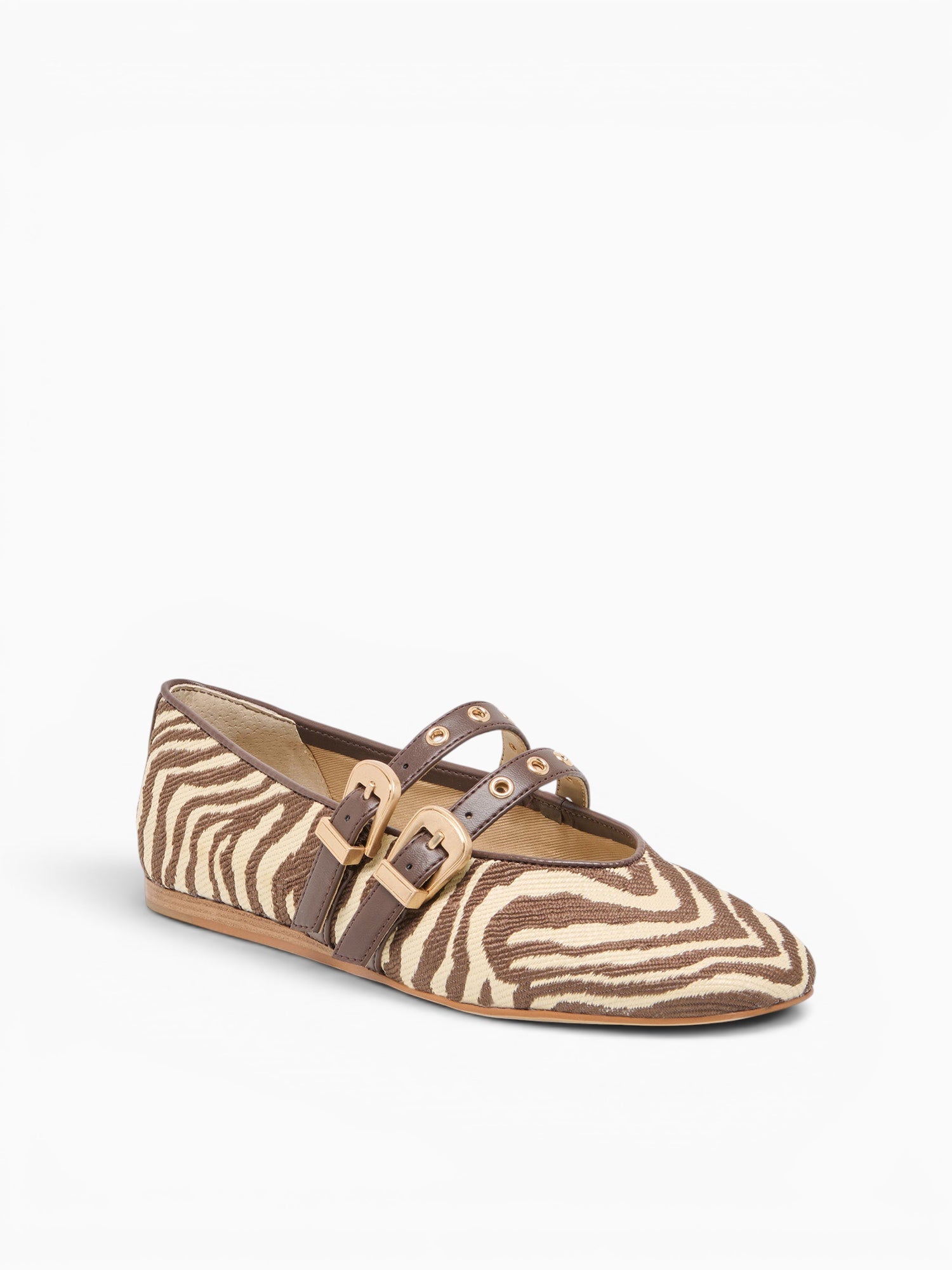Baylee Grommet Zebra Raffia Brown / 5 / M