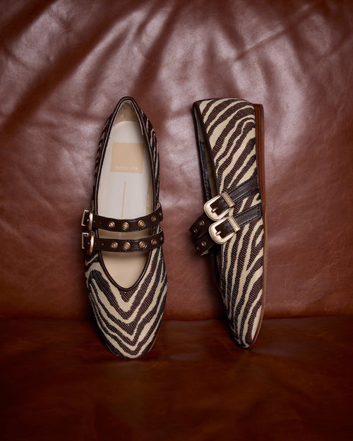 Baylee Grommet Zebra Raffia