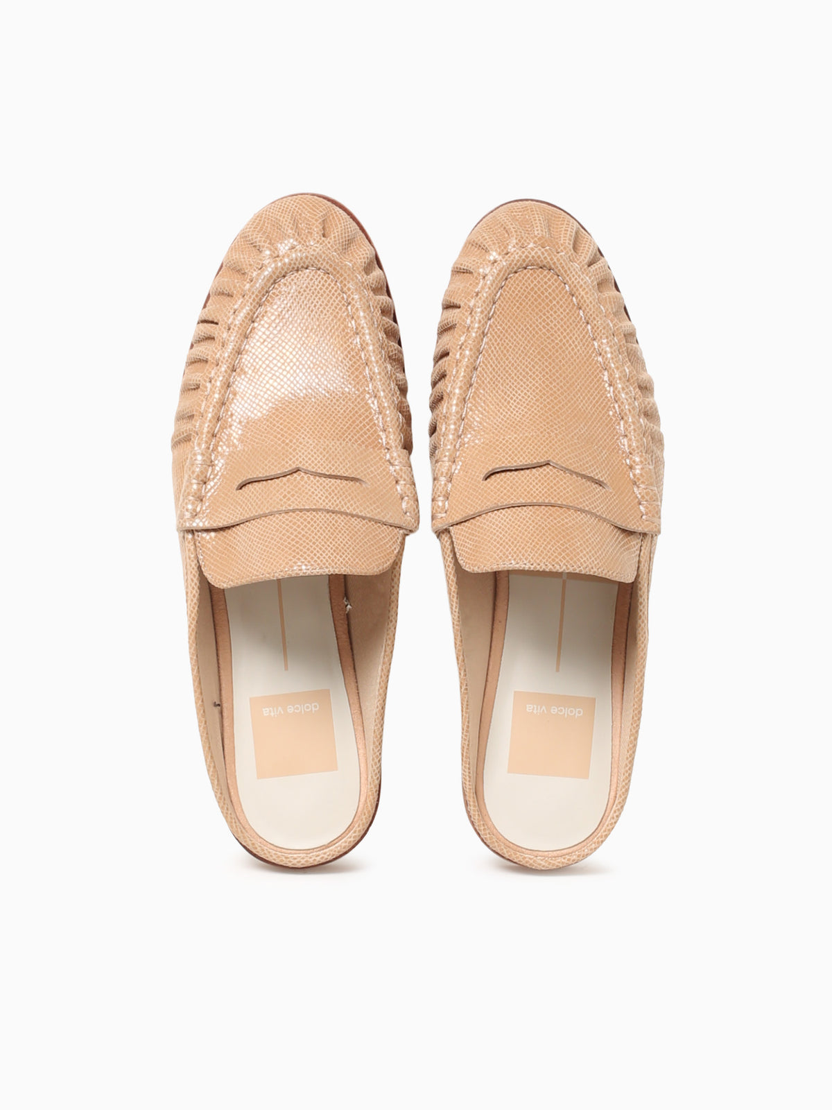 Betzy Latte Embossed Suede Natural / 5 / M