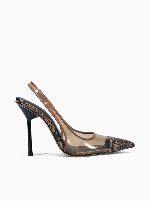 Chiara Tan Soft Snake Vinyl Tan / 5 / M