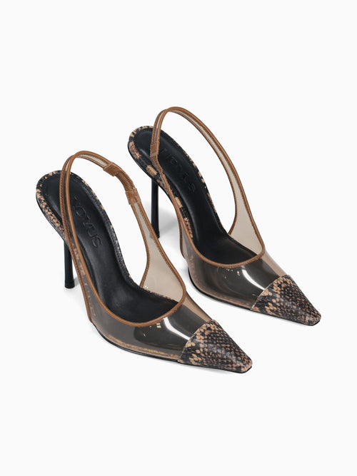 Chiara Tan Soft Snake Vinyl Tan / 5 / M