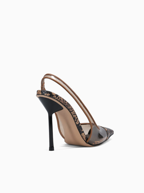 Chiara Tan Soft Snake Vinyl Tan / 5 / M