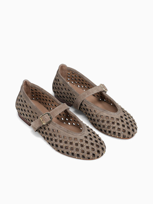 Zeynep Cappuccino Suede Leather Brown / 5 / M
