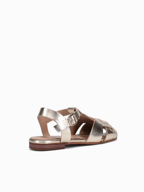 Fatma Gold Metallic Leather Gold / 5 / M
